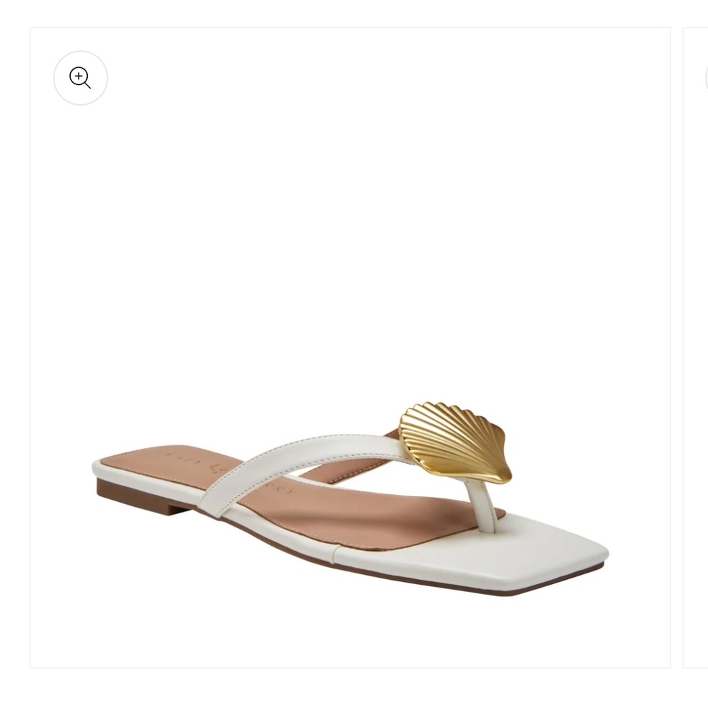 Chic White and Gold Sandals with Sleek Design